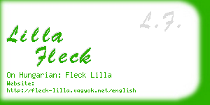 lilla fleck business card